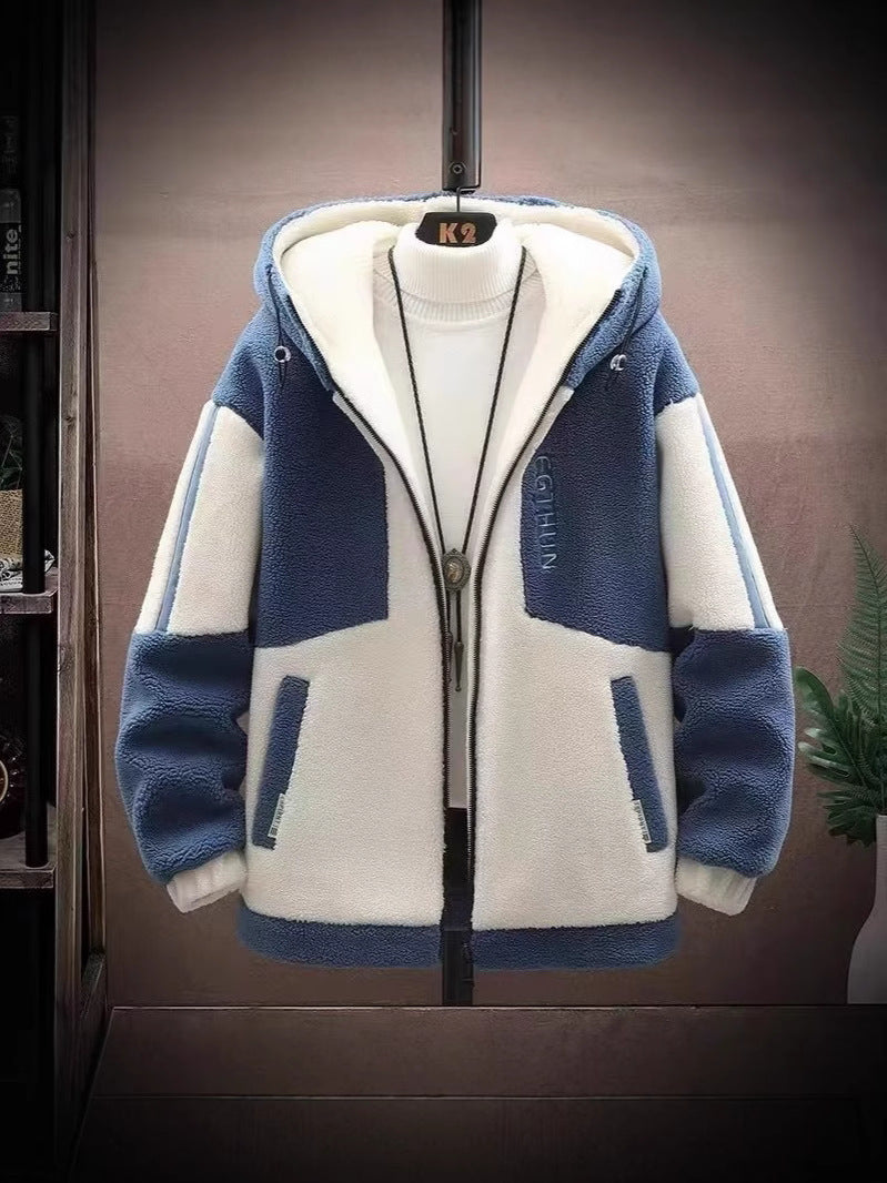 Men's Winter Lamb Fleece Padded Jacket