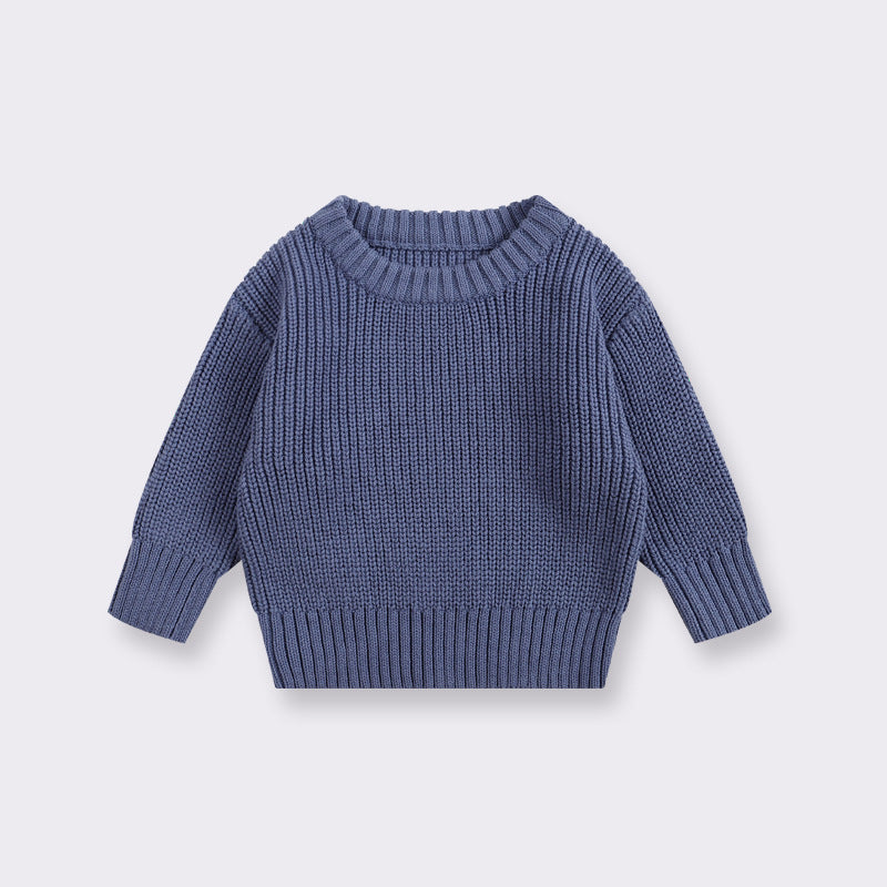 Baby Cotton Crewneck Sweater for Boys and Girls