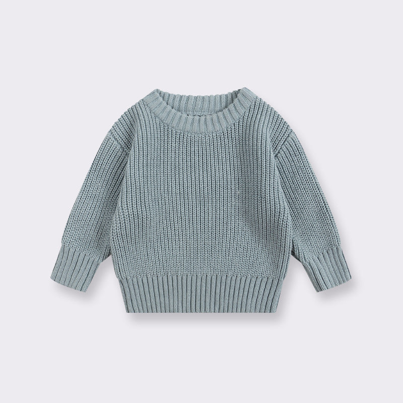 Baby Cotton Crewneck Sweater for Boys and Girls