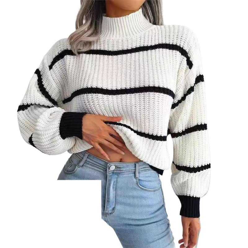 Striped long-sleeve sweater