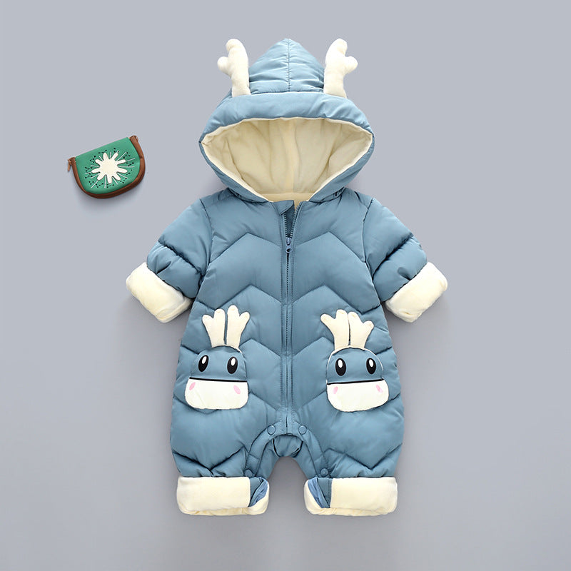 Winter baby fleece sleeping suit