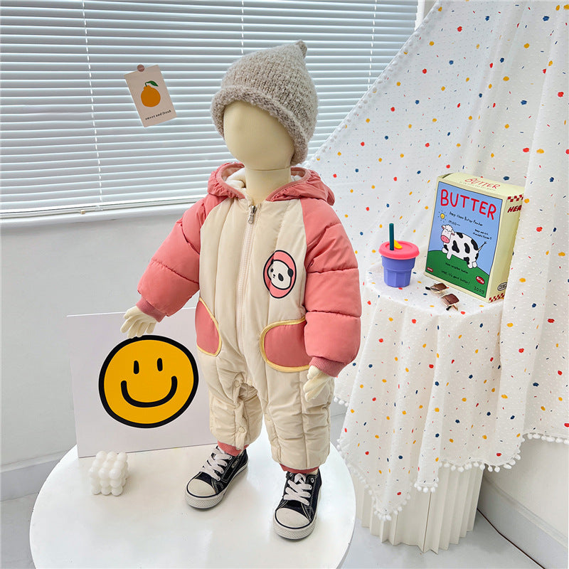 Winter baby fleece sleeping suit