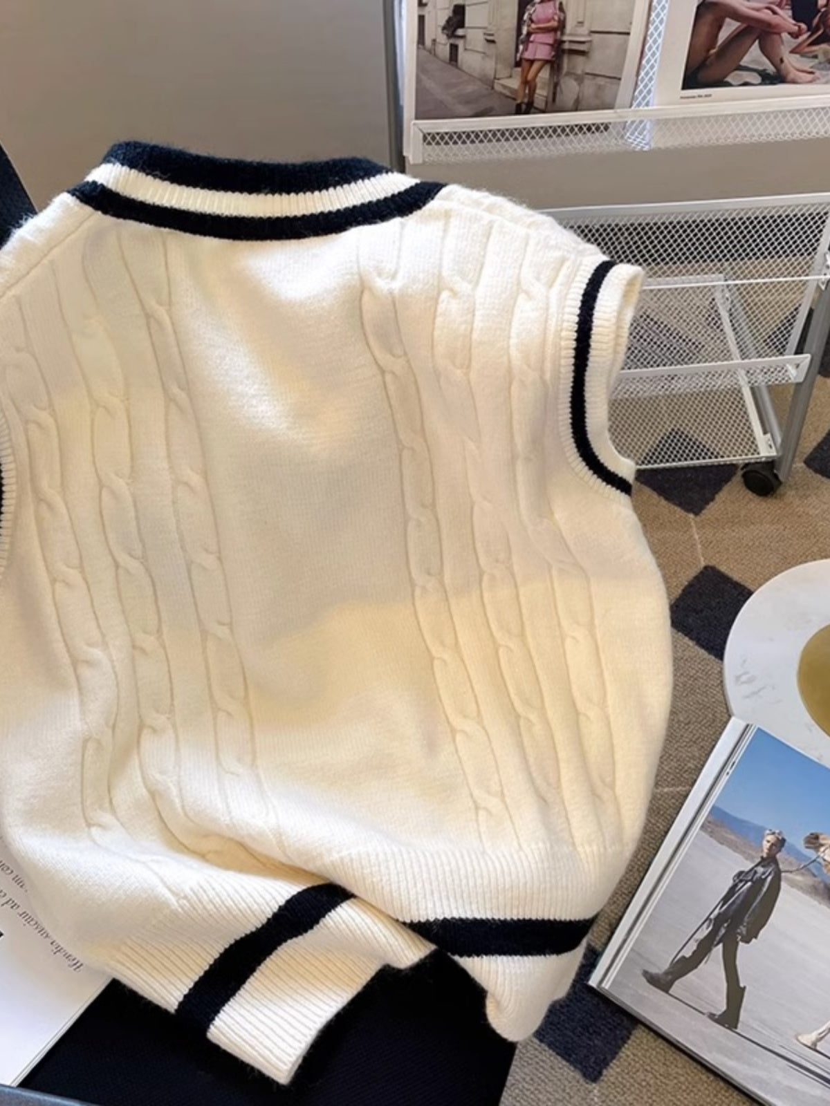 V-Neck Knitted Vest for Men and Women