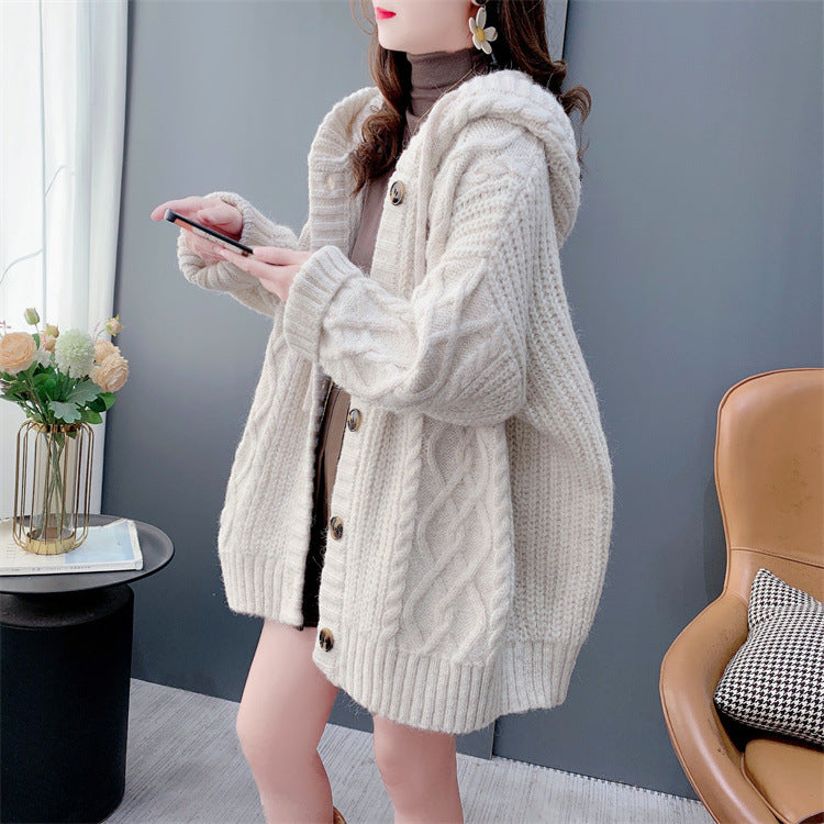 Lazy Wind Thick Hooded Sweater