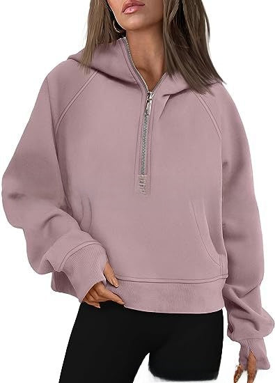 Hooded  zipped and thickened hoodie for women