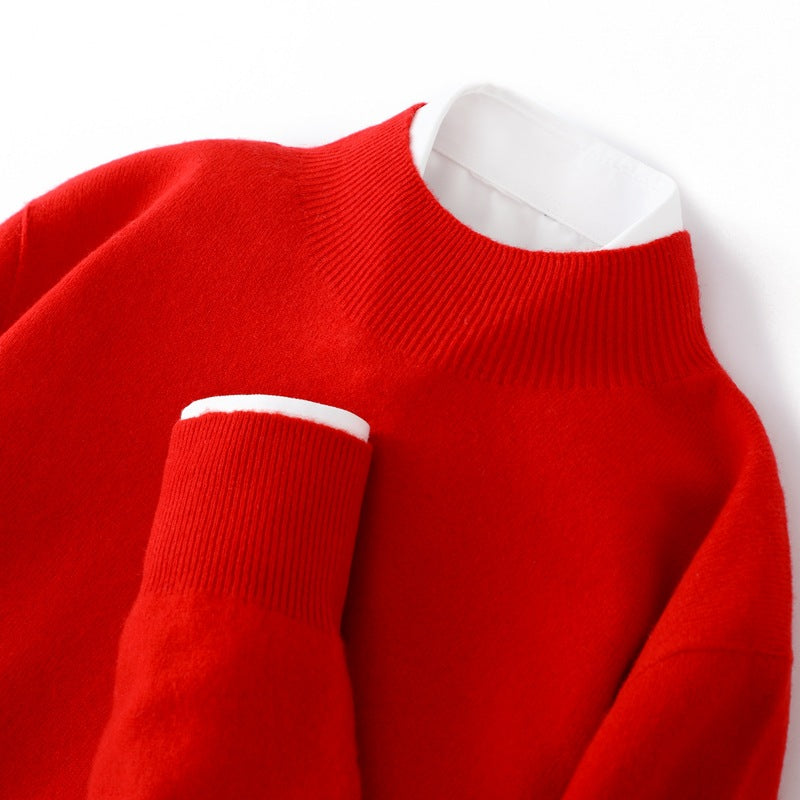 Pure wool sweaters for layering in autumn and winter