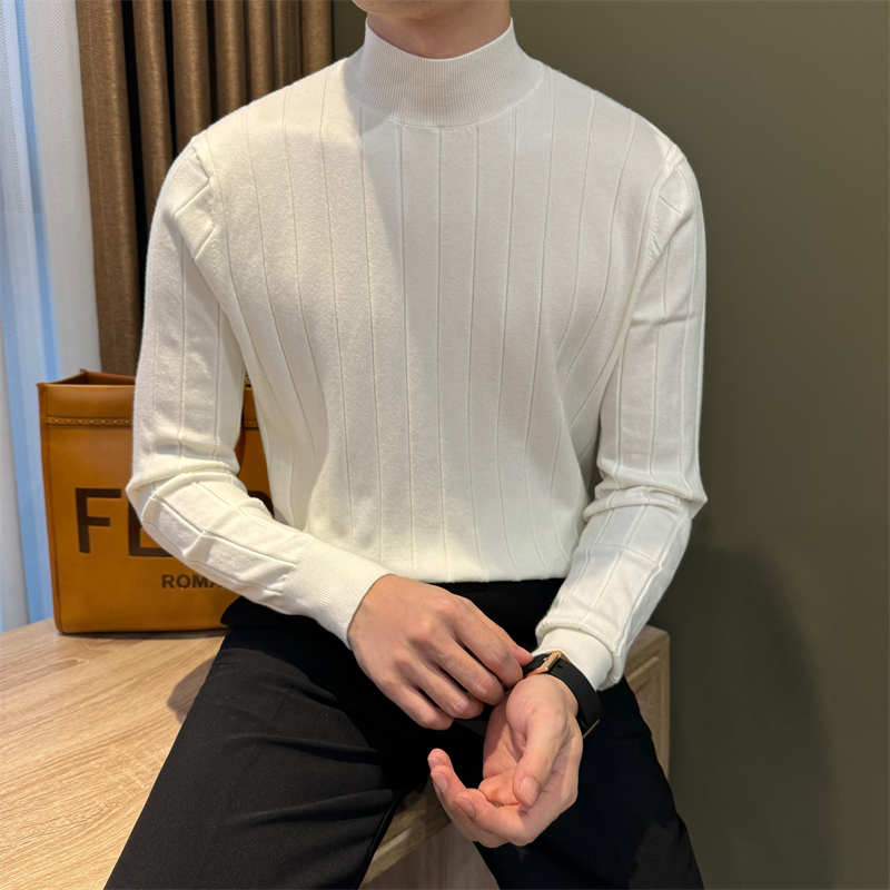 Mens Wool Blend Half Turtleneck Sweater