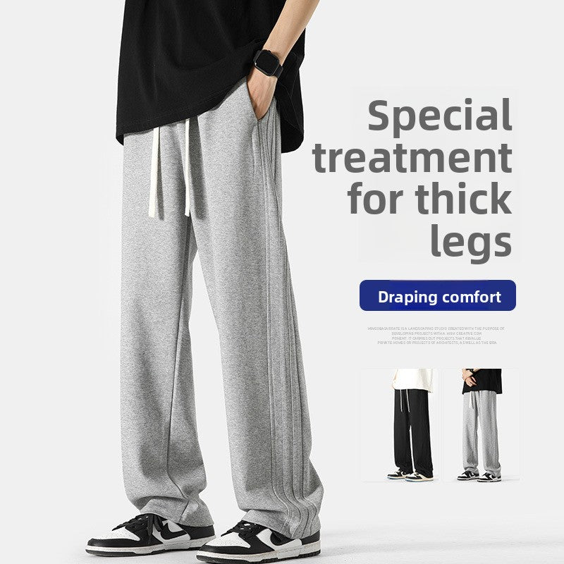 Fleece-Lined Casual Sweatpants for Men