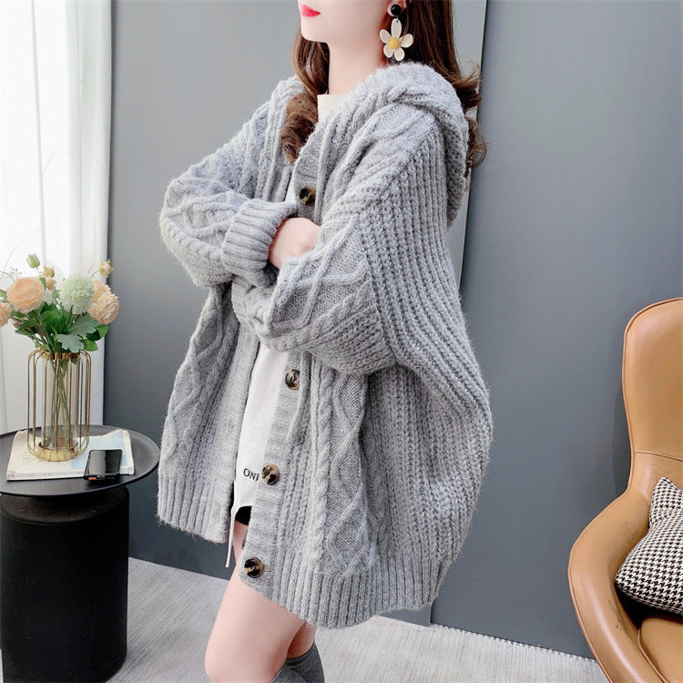 Lazy Wind Thick Hooded Sweater