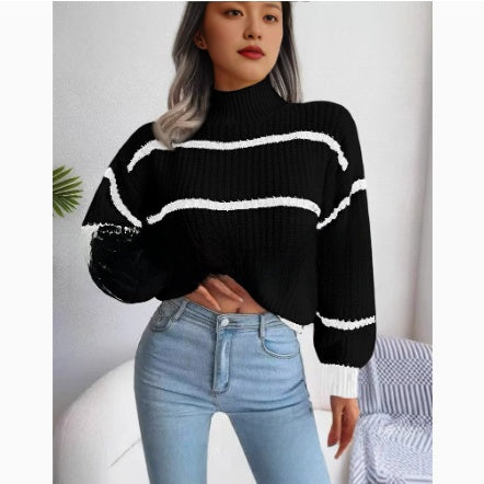 Striped long-sleeve sweater