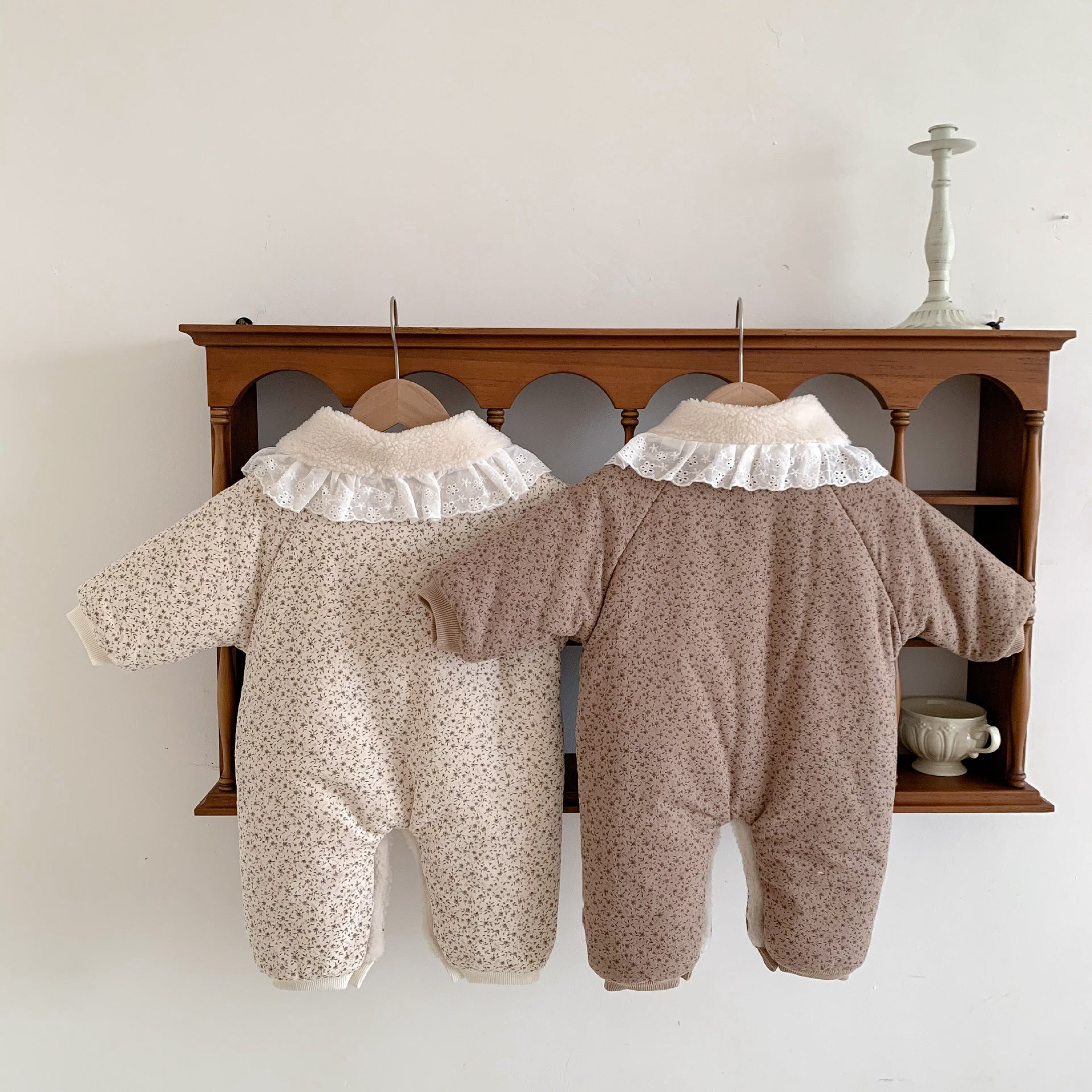 Baby fleece thick one-piece pajama