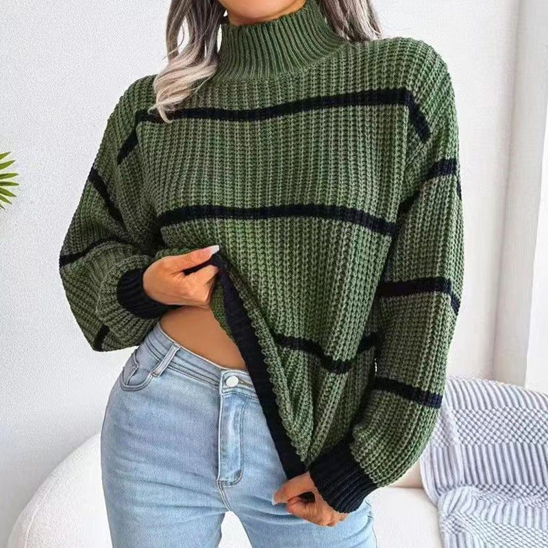 Striped long-sleeve sweater
