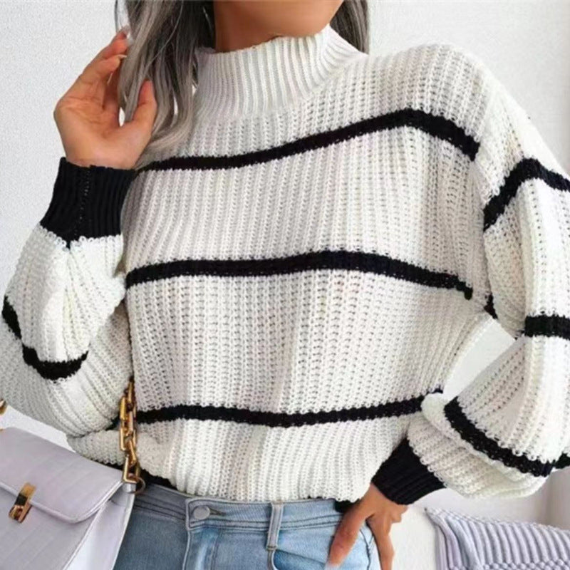 Striped long-sleeve sweater