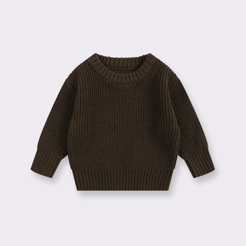Baby Cotton Crewneck Sweater for Boys and Girls