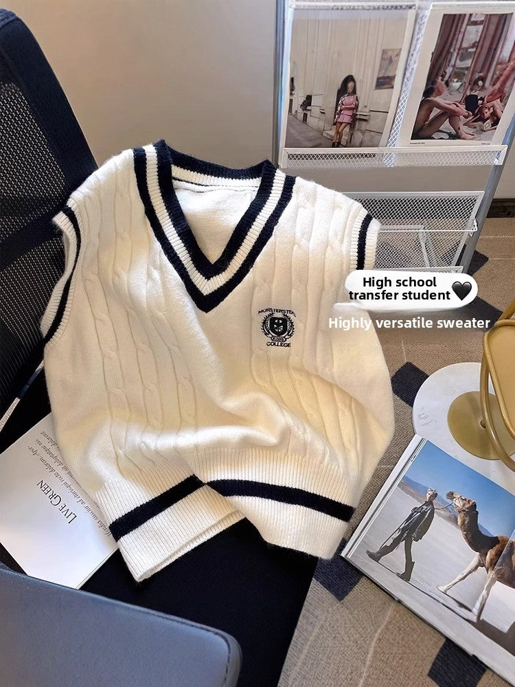 V-Neck Knitted Vest for Men and Women