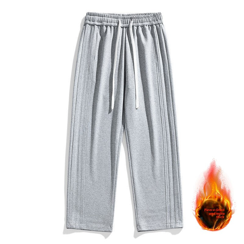 Fleece-Lined Casual Sweatpants for Men