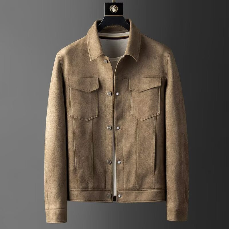 Stretch Suede Jacket for Men