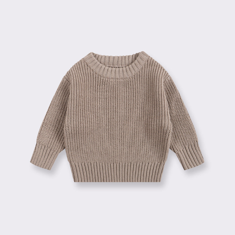 Baby Cotton Crewneck Sweater for Boys and Girls