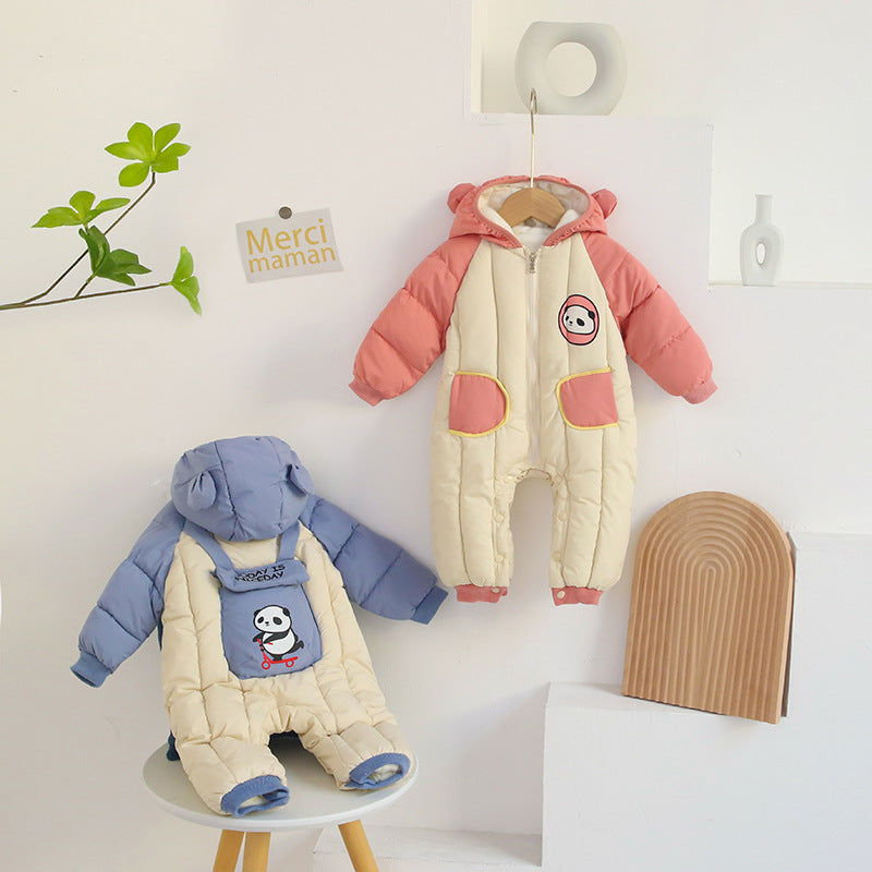 Winter baby fleece sleeping suit