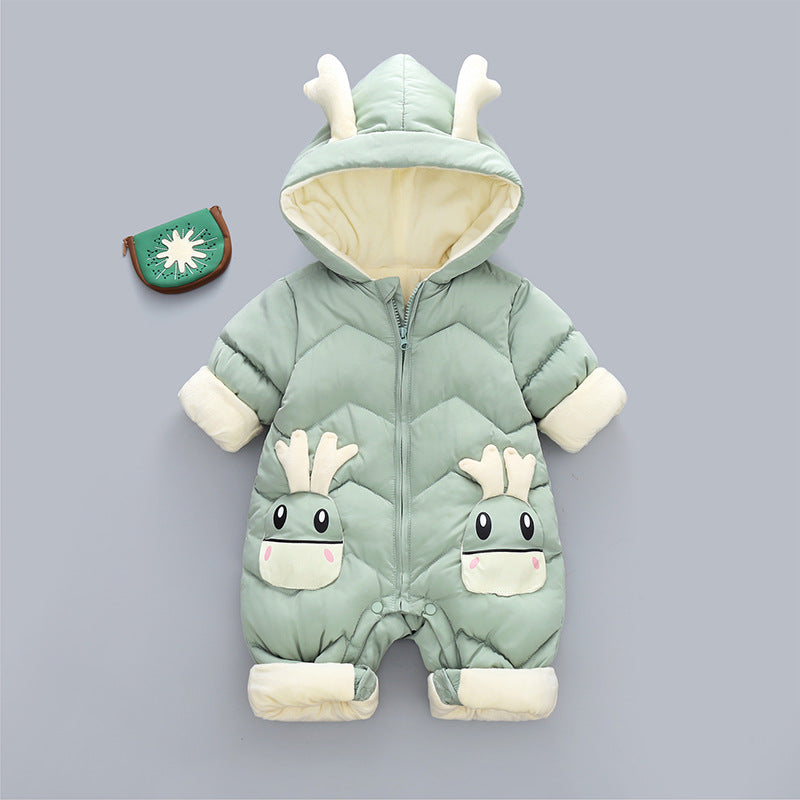 Winter baby fleece sleeping suit